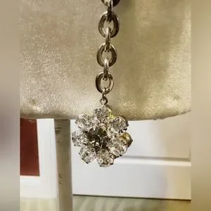 Silver Link Belt with Clear Crystal and Black Diamond Crystal Stones Accessories | Silver Link Belt With Clear Crystal And Black  main image 2